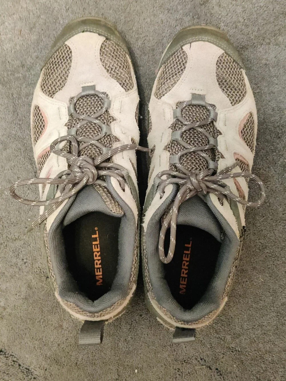 Merrell Hiking Shoes Grey And Pink Women's Size 10 Waterproof - Picture 2 of 12